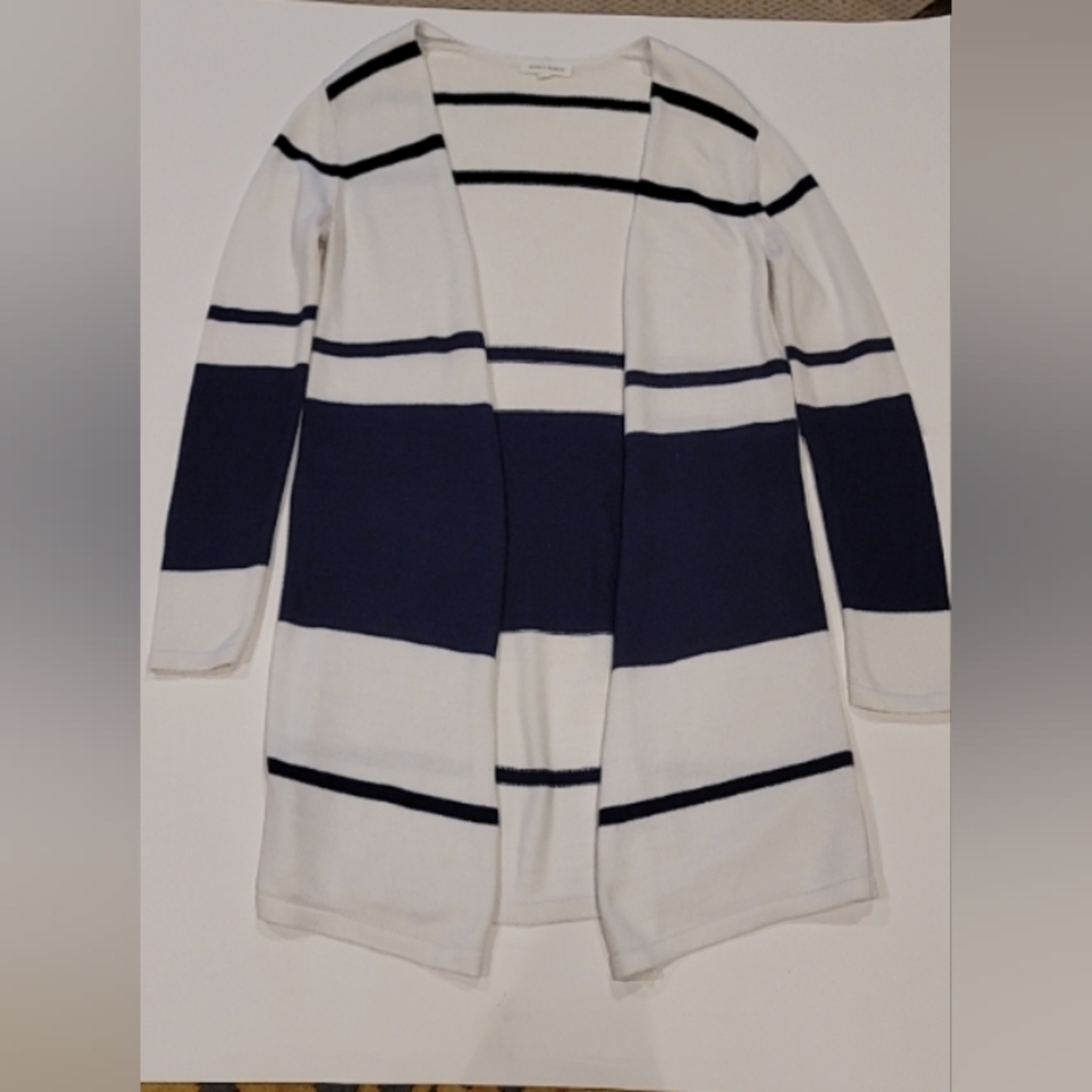 Honey Punch Navy and White Striped Cardigan - Picture 3 of 8